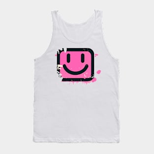 Street Art retro graffiti vintage pink Smile Tank Top